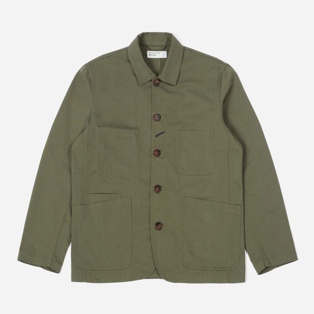 Universal Works Bakers Jacket - Light Olive