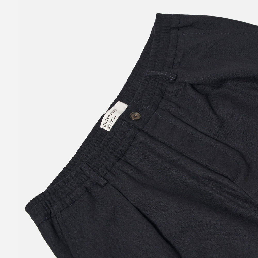 Universal Works Pleated Track Pant - Dark Navy