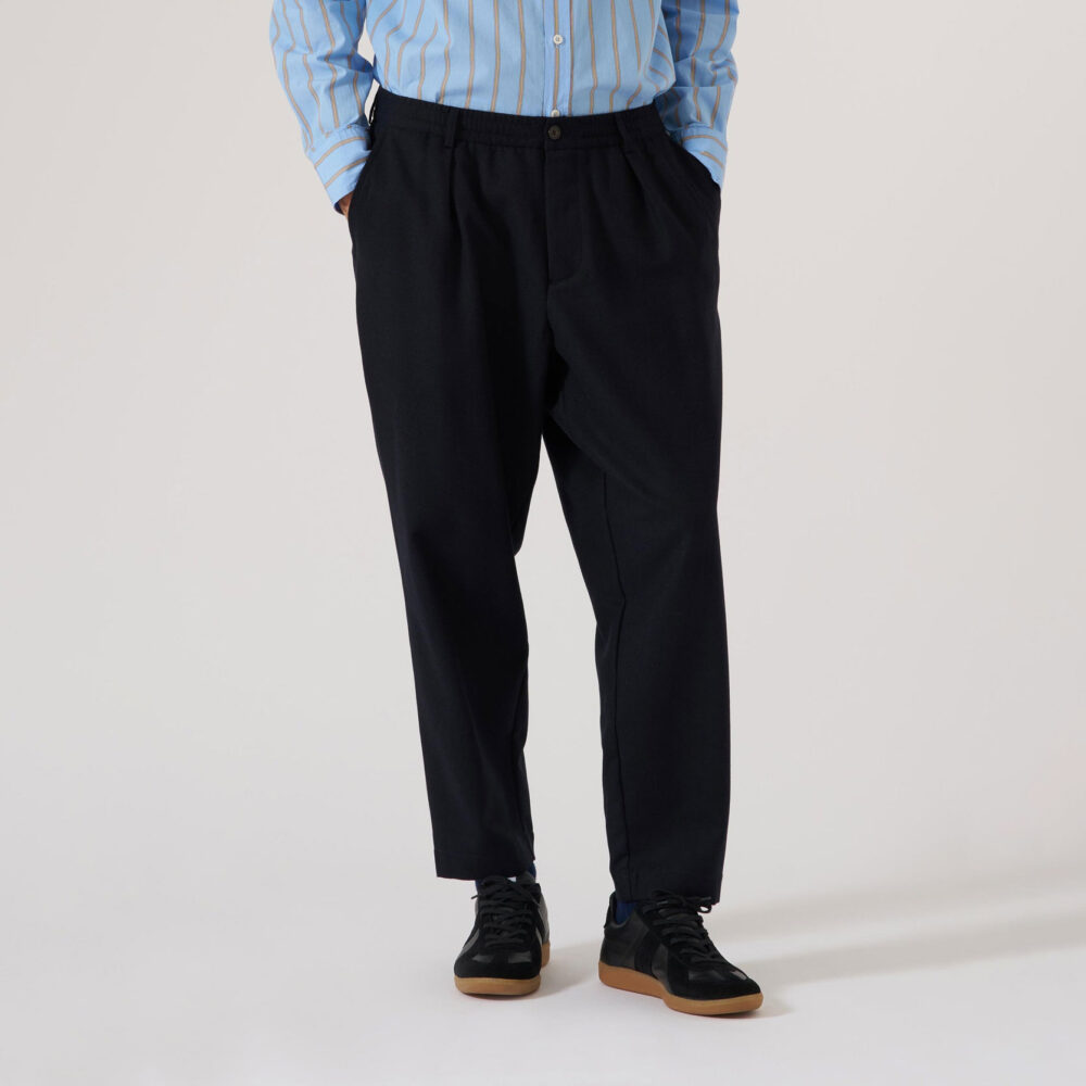 Universal Works Pleated Track Pant - Dark Navy