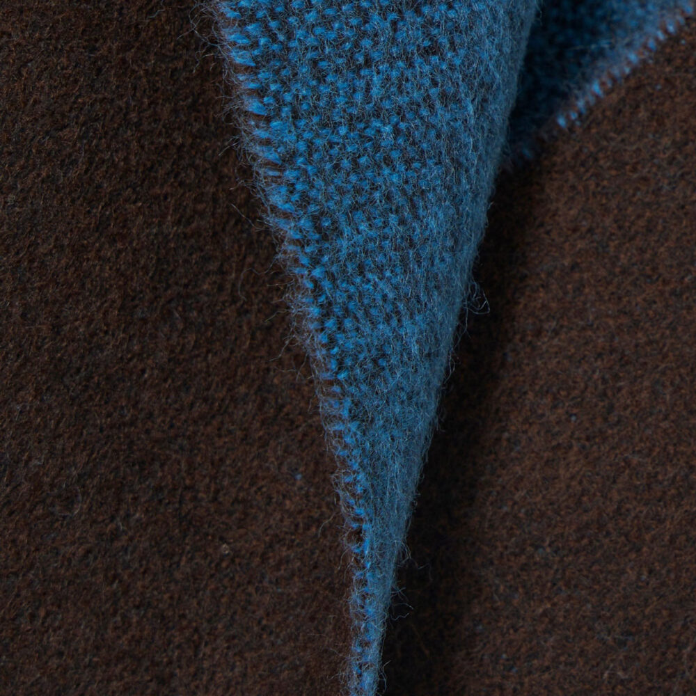 Universal Works Scarf - Light Blue/Brown
