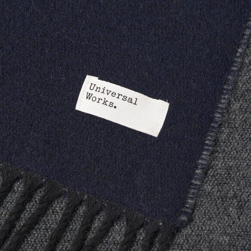 Universal Works Scarf - Navy/Mid Grey