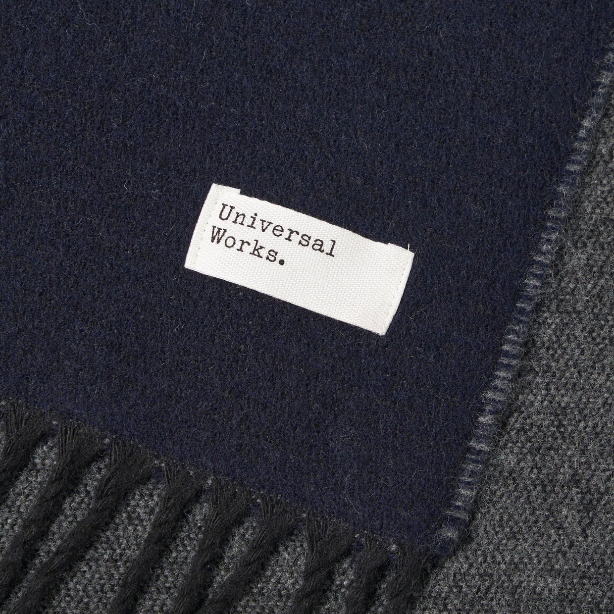 Universal Works Scarf - Navy/Mid Grey