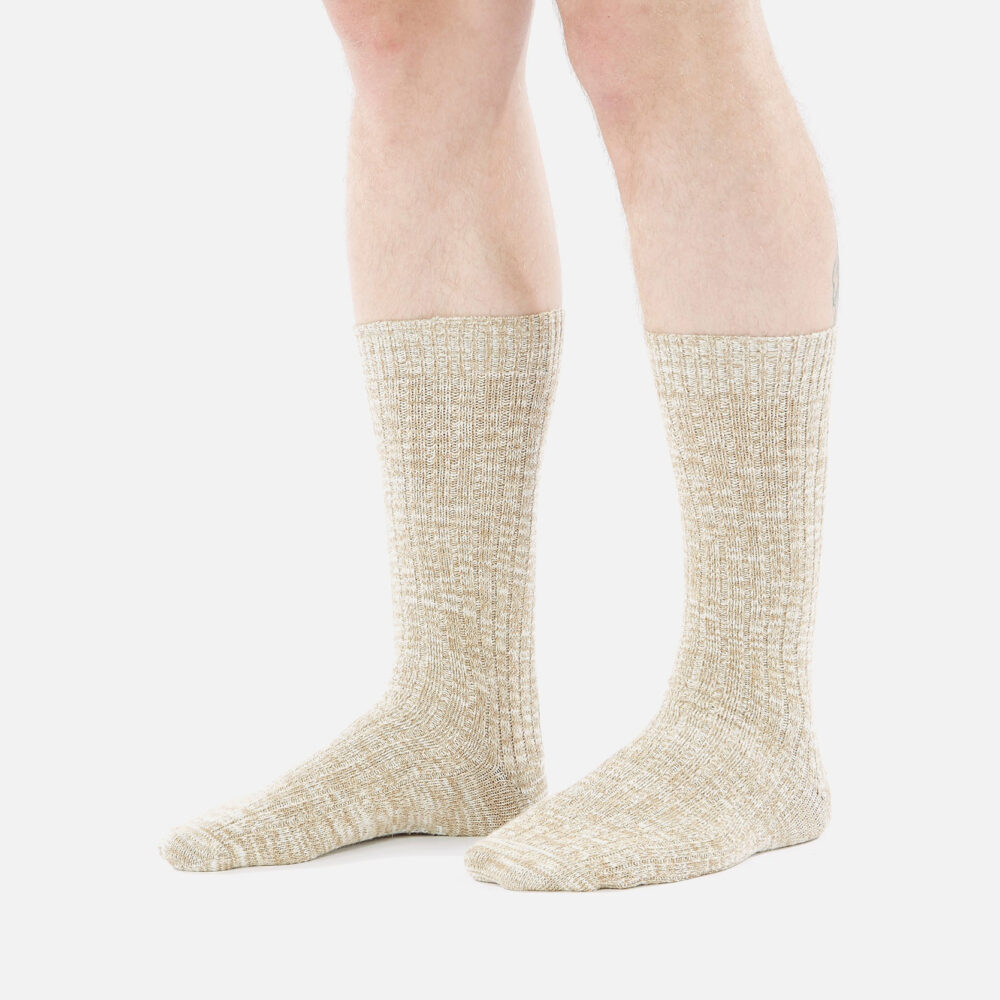 Universal Works Slub Sock - Dark Sand Universal Works Slub Sock - Dark Sand