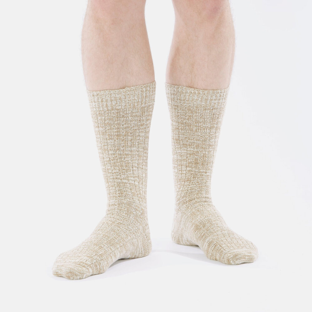 Universal Works Slub Sock - Dark Sand Universal Works Slub Sock - Dark Sand