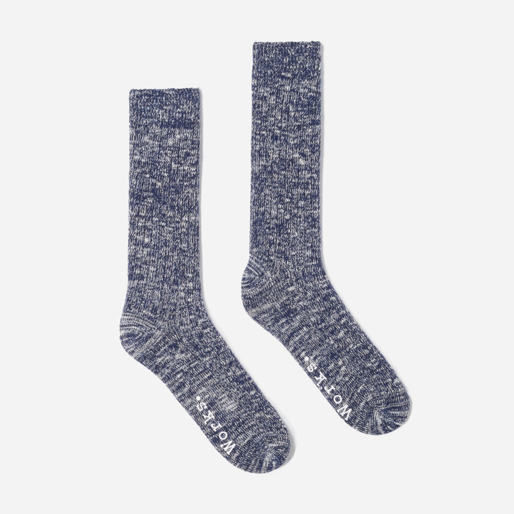 Universal Works Slub Sock - Navy