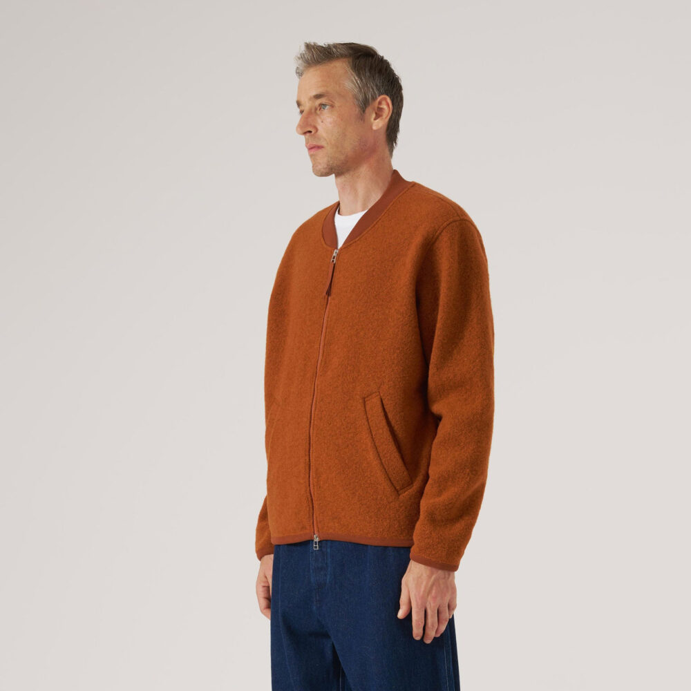Universal Works Zip Bomber Jacket - Rust Universal Works Zip Bomber Jacket - Rust