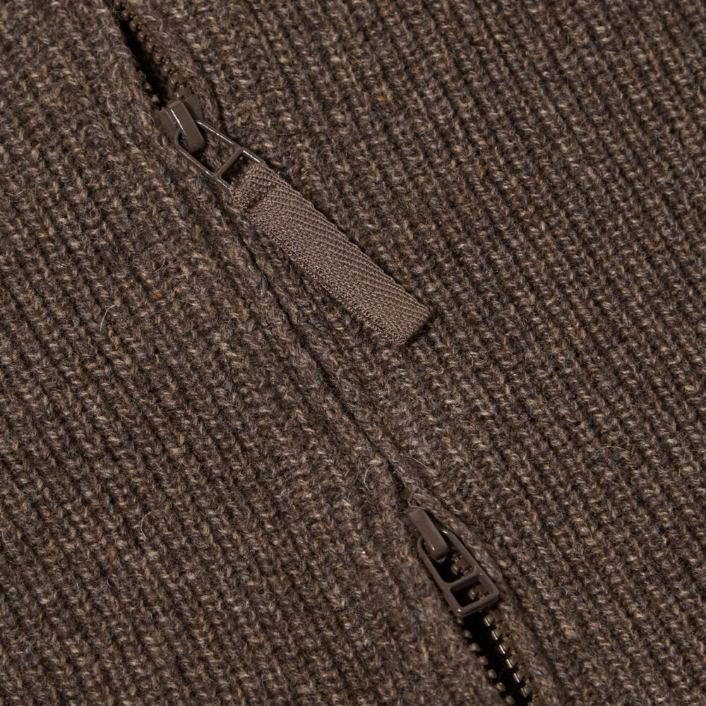 Universal Works Zip Cardigan - Brown
