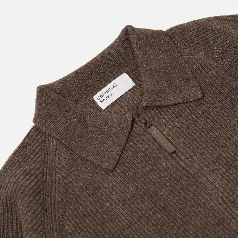 Universal Works Zip Cardigan - Brown