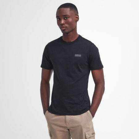 Barbour International Small Logo Slim Fit Short Sleeve Tee - Black Pewter Barbour International Small Logo Slim Fit Short Sleeve Tee - Black Pewter