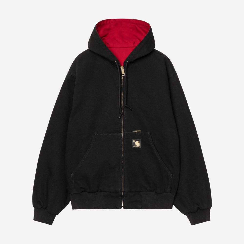 Carhartt WIP 50 Years Anniversary OG Active Jacket - Black Canvas/USA Red Carhartt WIP 50 Years Anniversary OG Active Jacket - Black Canvas/USA Red