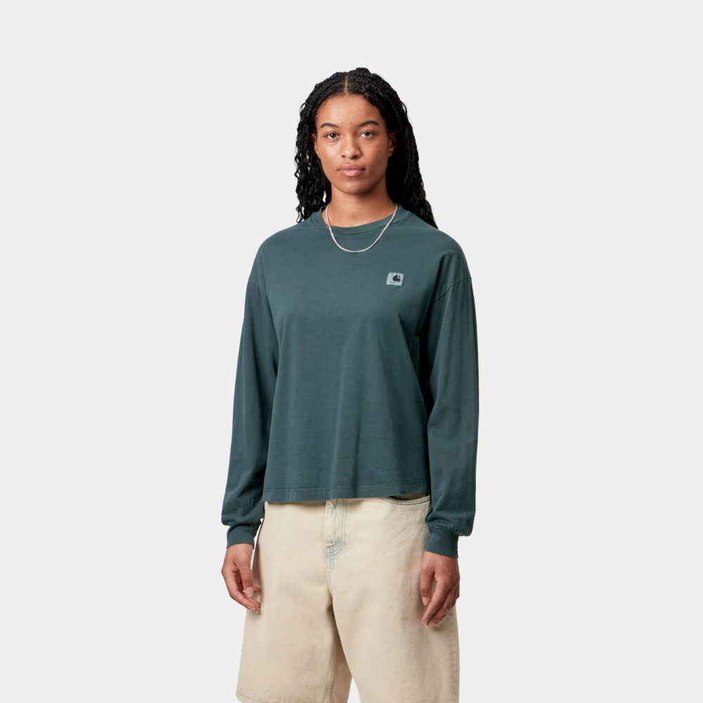 Carhartt WIP Women's Long Sleeve Nelson Tee - Deep Lagoon