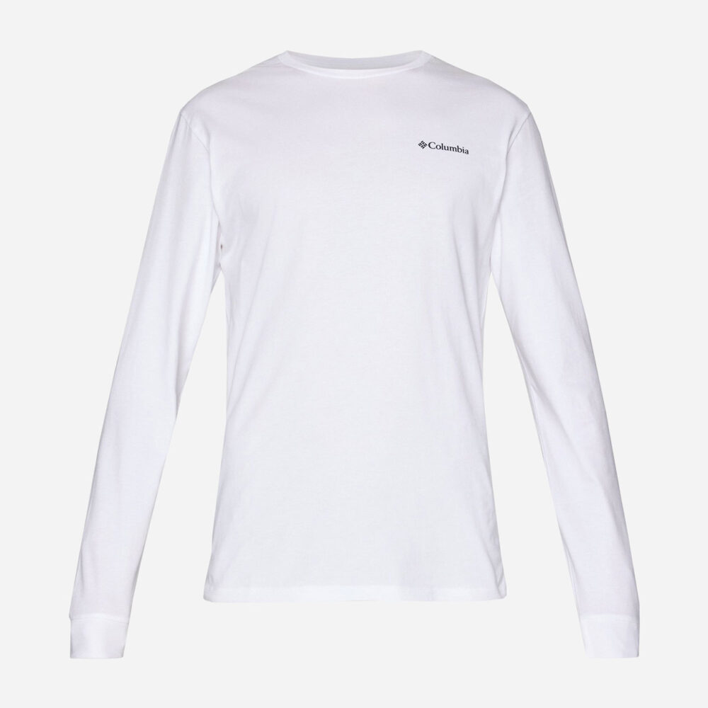 Columbia Explorers Canyon Long Sleeve Tee - White/Branded Blanket