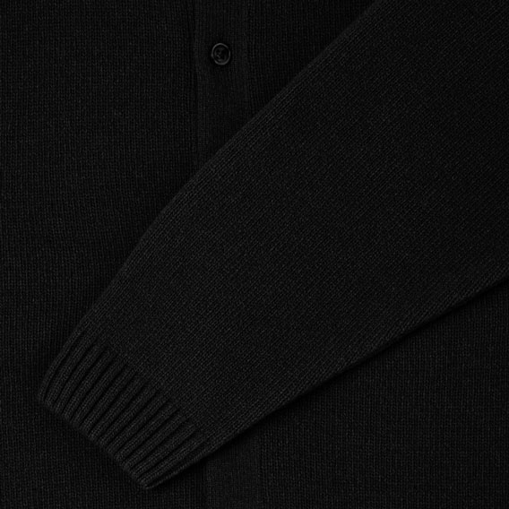 Edwin Mars Knitted Polo Cardigan  - Black