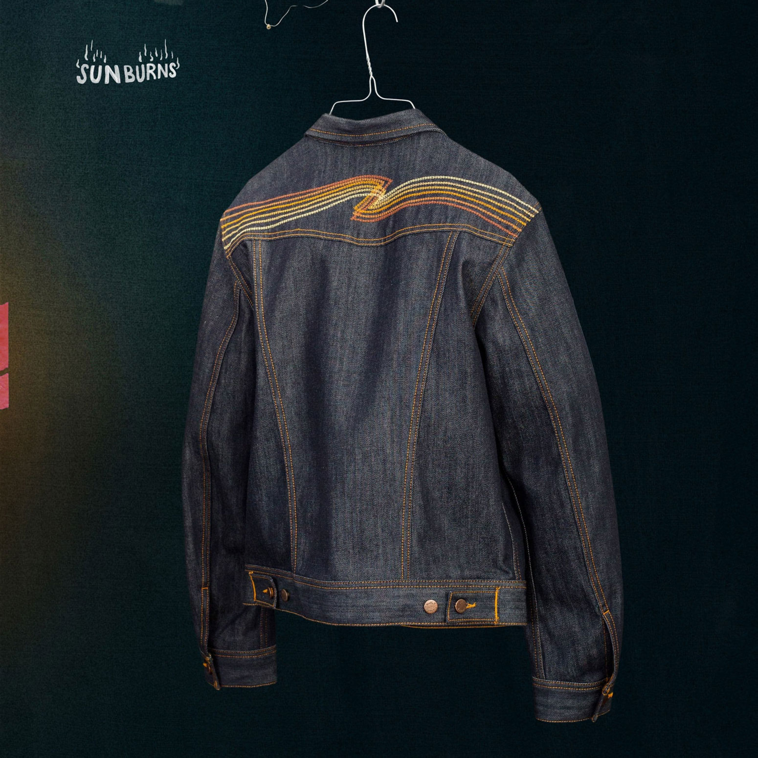 Nudie Conny Denim Jacket - Sunburns Blue
