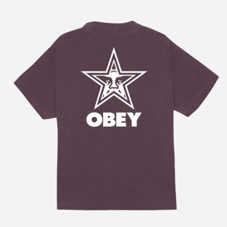 Obey Bold Star Box Tee - Pigment Plump/Perfect
