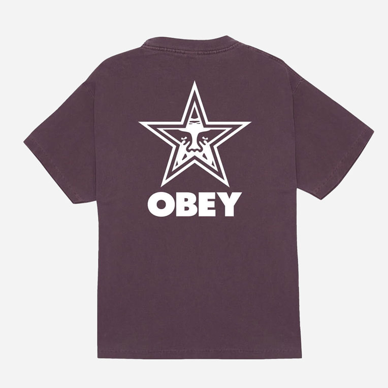 Obey Bold Star Box Tee - Pigment Plump/Perfect Obey Bold Star Box Tee - Pigment Plump/Perfect