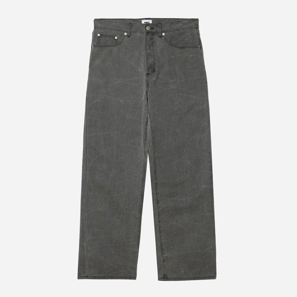 Obey Classic Wrinkle Baggy Denim Pant - Black Wrinkle Wash