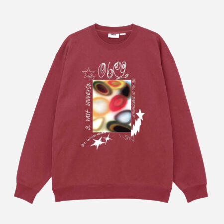 Obey Vast Universe Crew Sweatshirt - Mineral Red