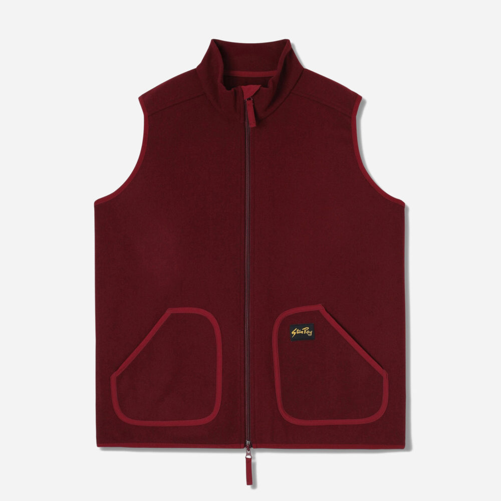 Stan Ray Wool Fleece Vest - Dark Red