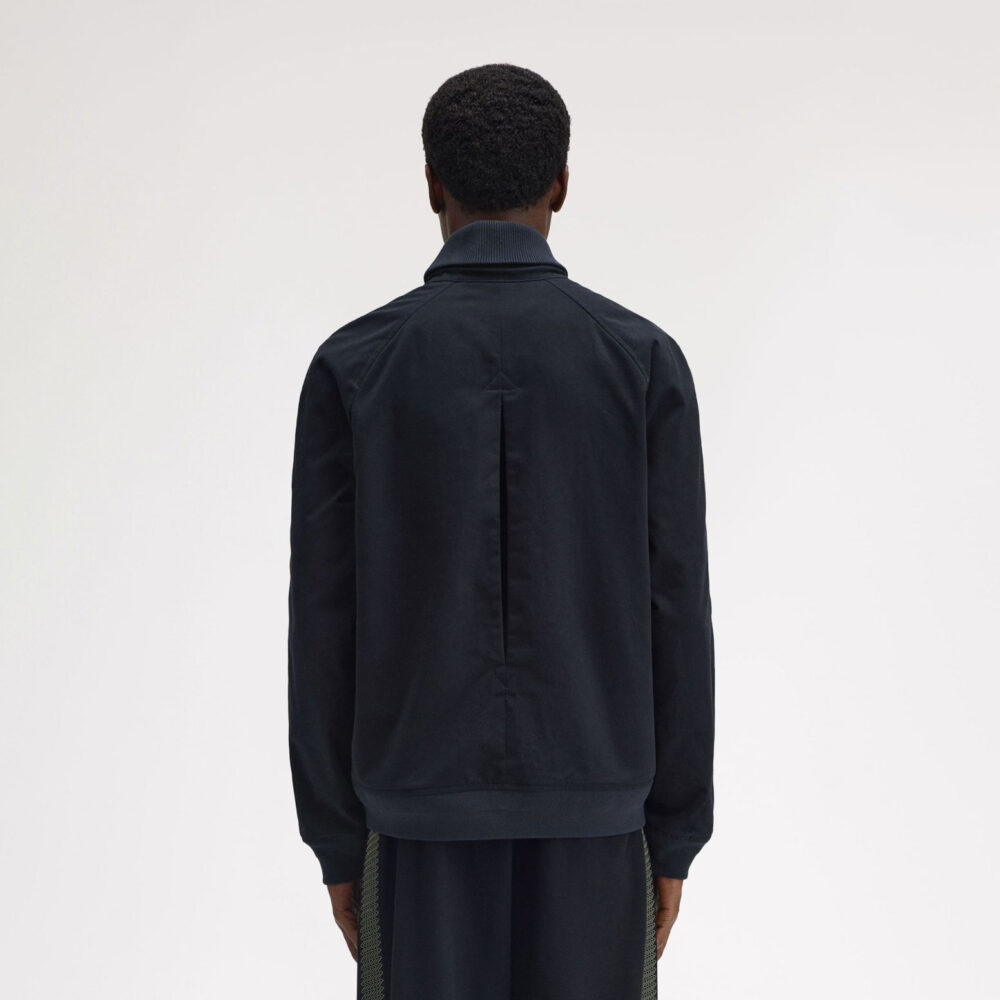 Fred Perry Folded Rib Collar Bomber Jacket - Navy