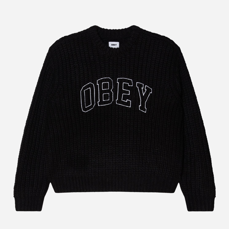 Obey Collegiate Sweatshirt - Black/Multi Obey Collegiate Sweatshirt - Black/Multi