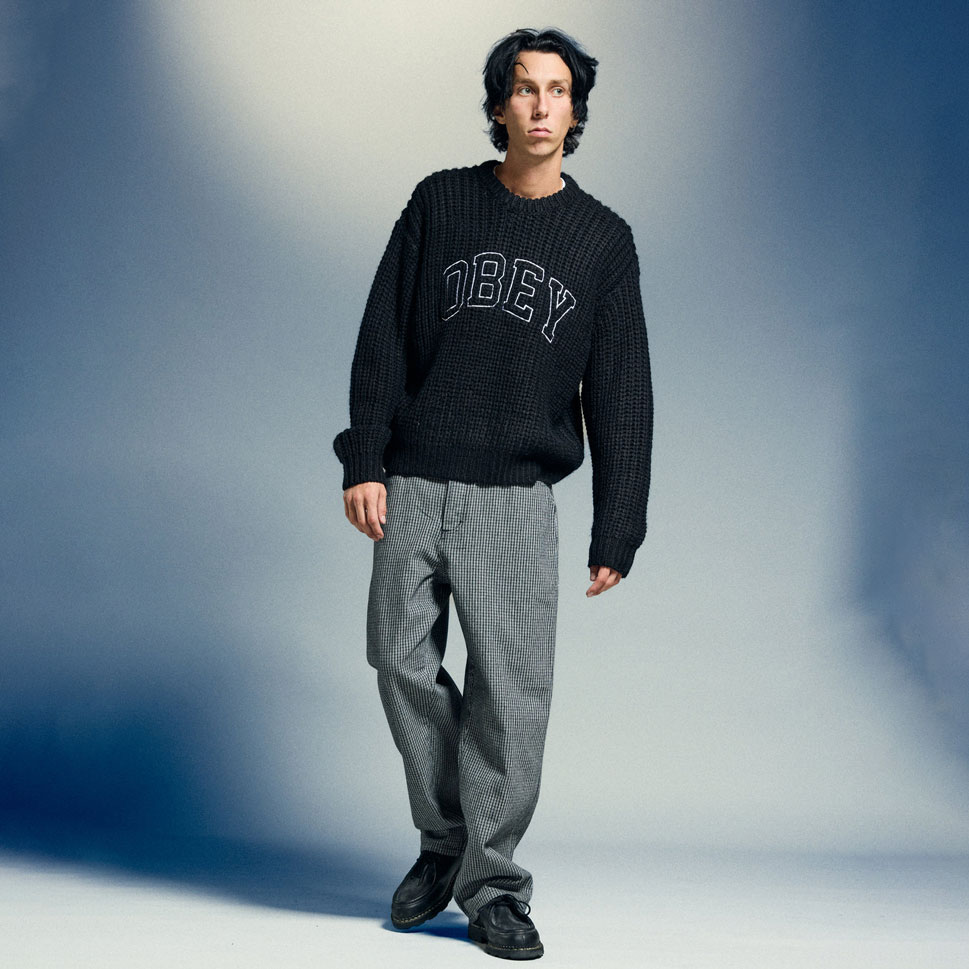 Obey Collegiate Sweatshirt - Black/Multi Obey Collegiate Sweatshirt - Black/Multi