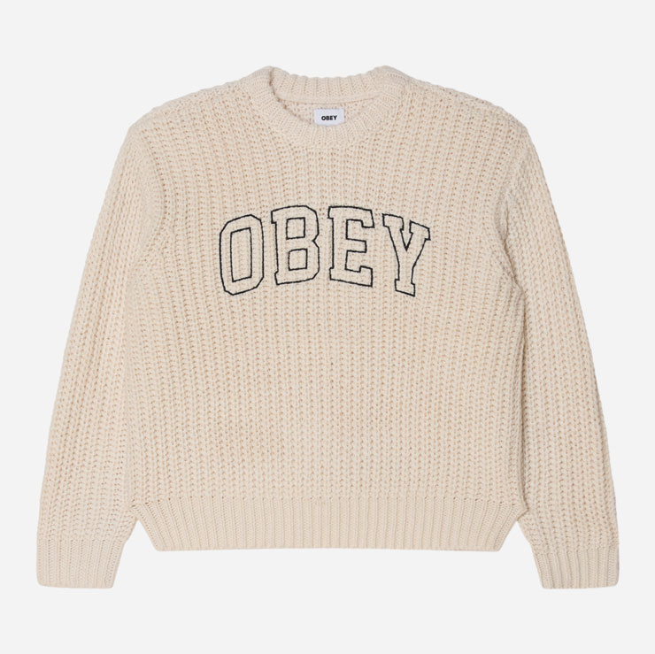 Obey Collegiate Sweatshirt - Whisper White/Multi