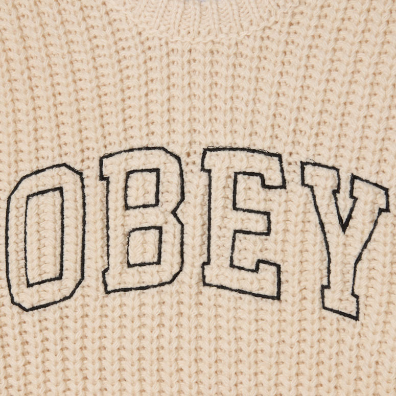Obey Collegiate Sweatshirt - Whisper White/Multi