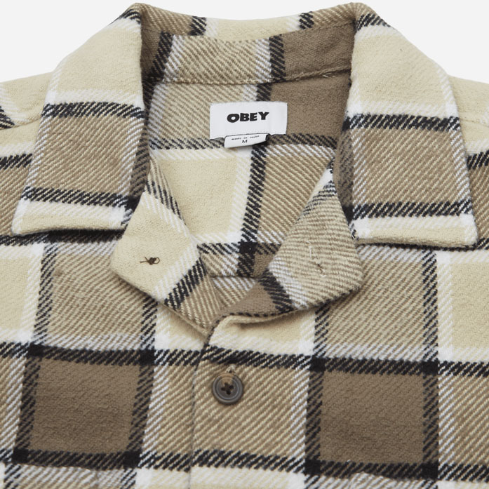 Obey Harold Woven Long Sleeve Shirt - Pelican/Multi Obey Harold Woven Long Sleeve Shirt - Pelican/Multi