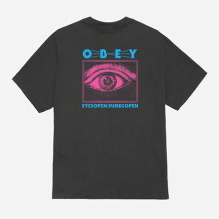 Obey Open Eyes Open Minds Open Tee - Vintage Black Obey Open Eyes Open Minds Open Tee - Vintage Black