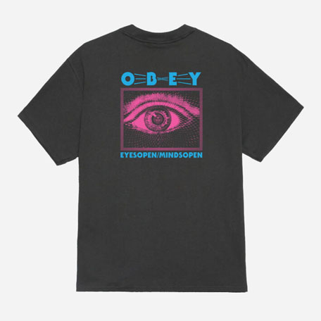 Obey Open Eyes Open Minds Open Tee - Vintage Black Obey Open Eyes Open Minds Open Tee - Vintage Black