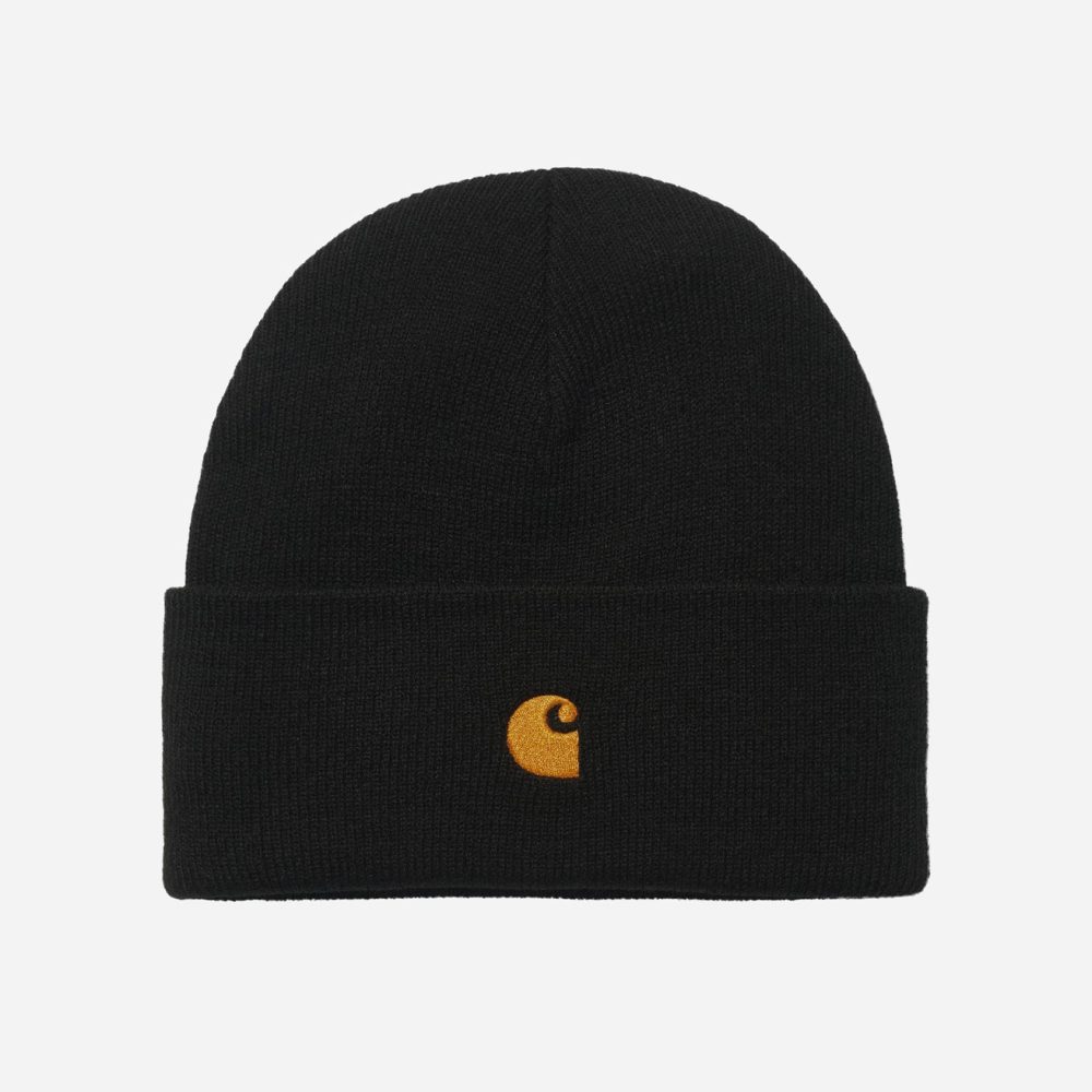 Carhartt WIP Chase Beanie - Black/Gold