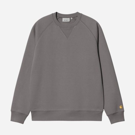 Carhartt WIP Chase Sweat - Porphyry/Gold Carhartt WIP Chase Sweat - Porphyry/Gold