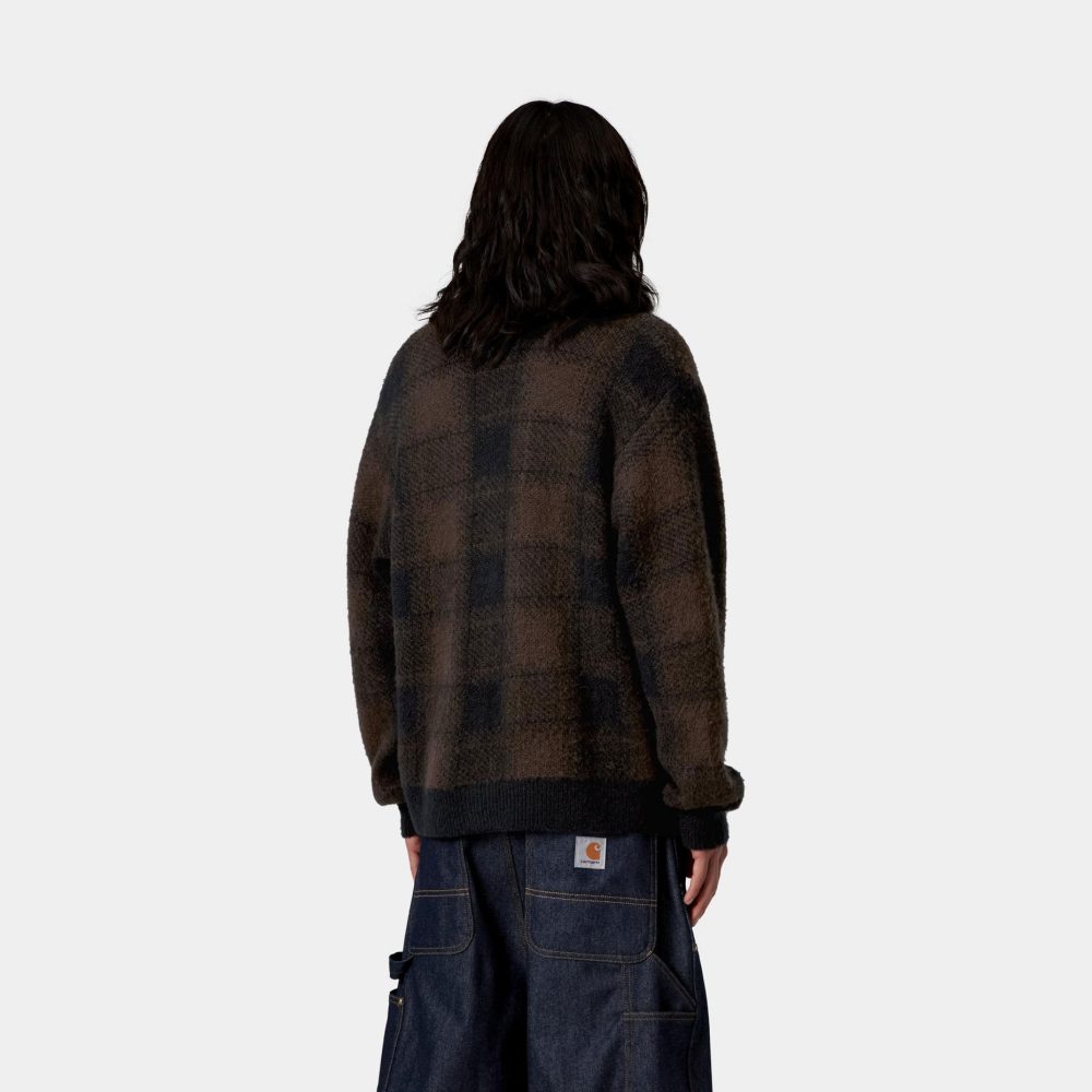Carhartt WIP Everson Cardigan - Everson Jacquard/Black/Palisander