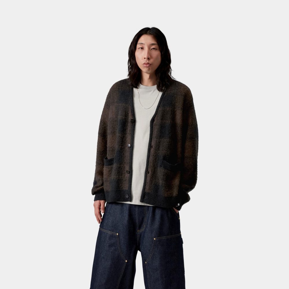 Carhartt WIP Everson Cardigan - Everson Jacquard/Black/Palisander