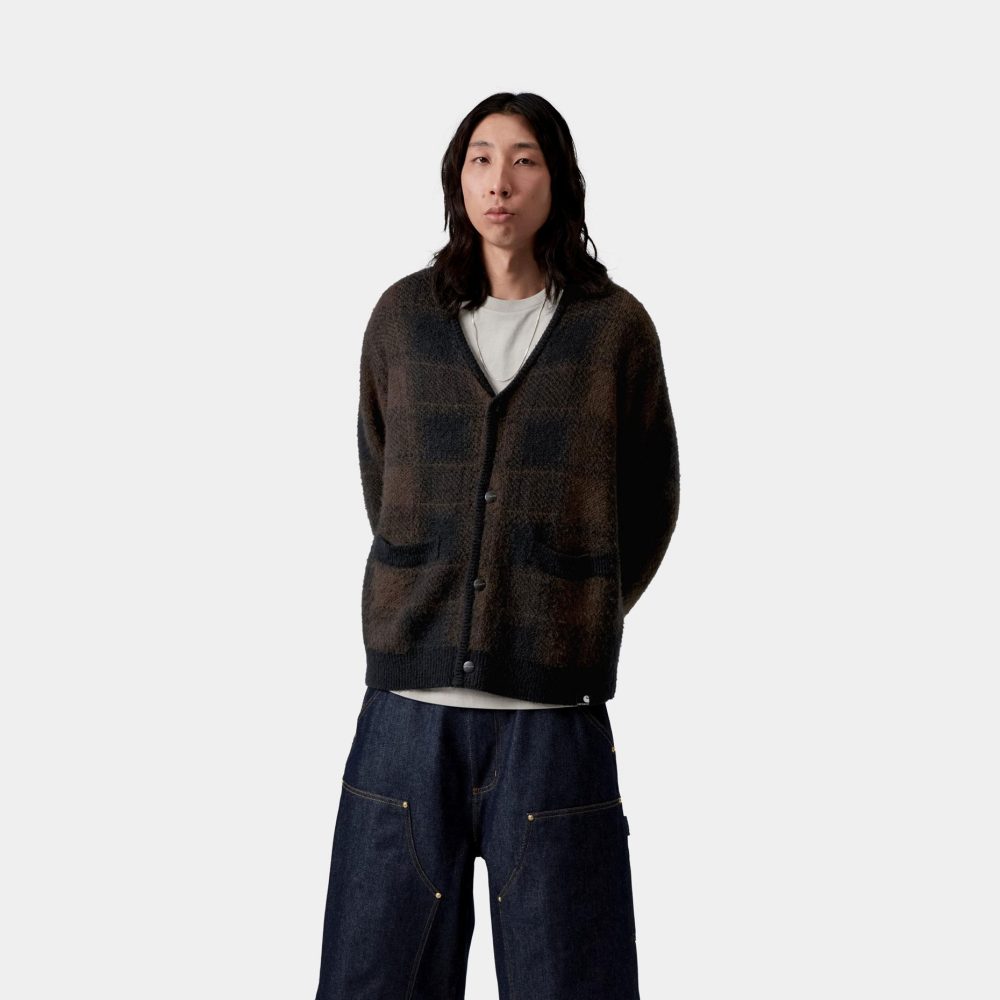 Carhartt WIP Everson Cardigan - Everson Jacquard/Black/Palisander