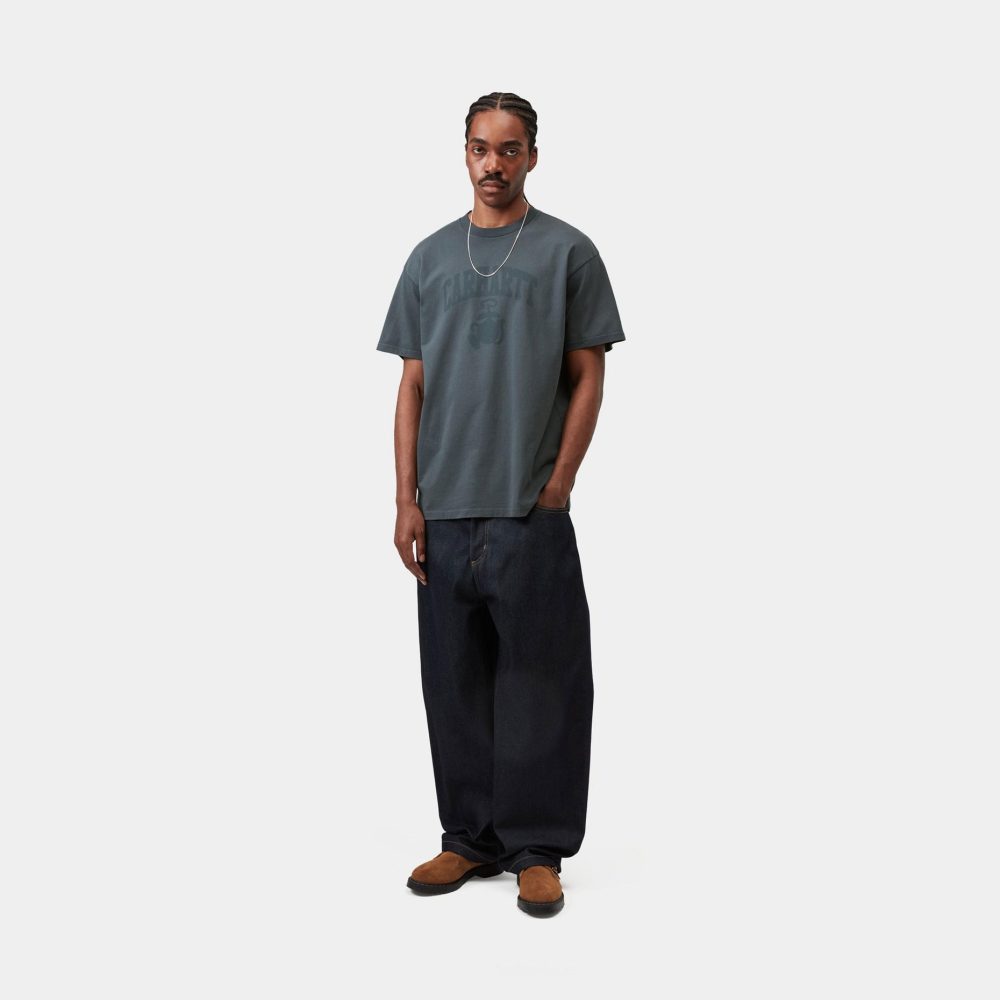Carhartt WIP Faded Pond Corps Tee - Deep Night/Heavy Stone Wash