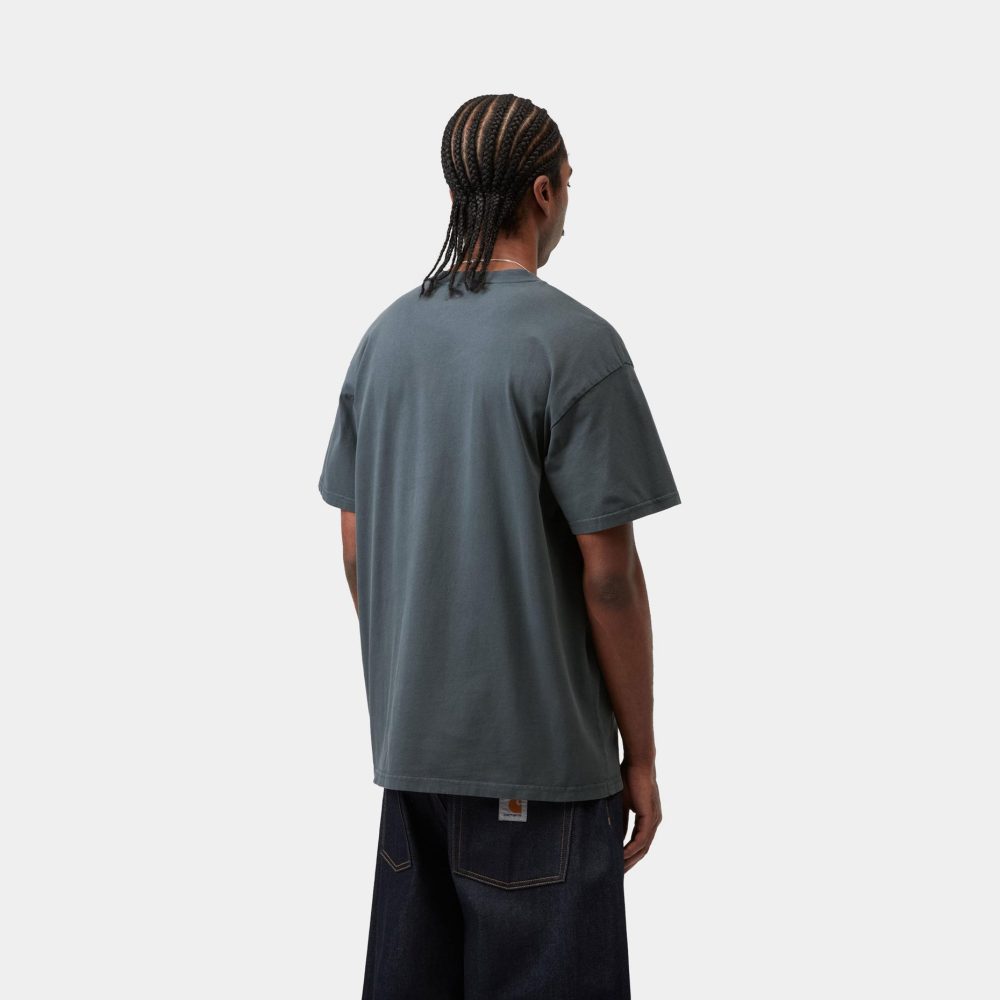 Carhartt WIP Faded Pond Corps Tee - Deep Night/Heavy Stone Wash Carhartt WIP Faded Pond Corps Tee - Deep Night/Heavy Stone Wash