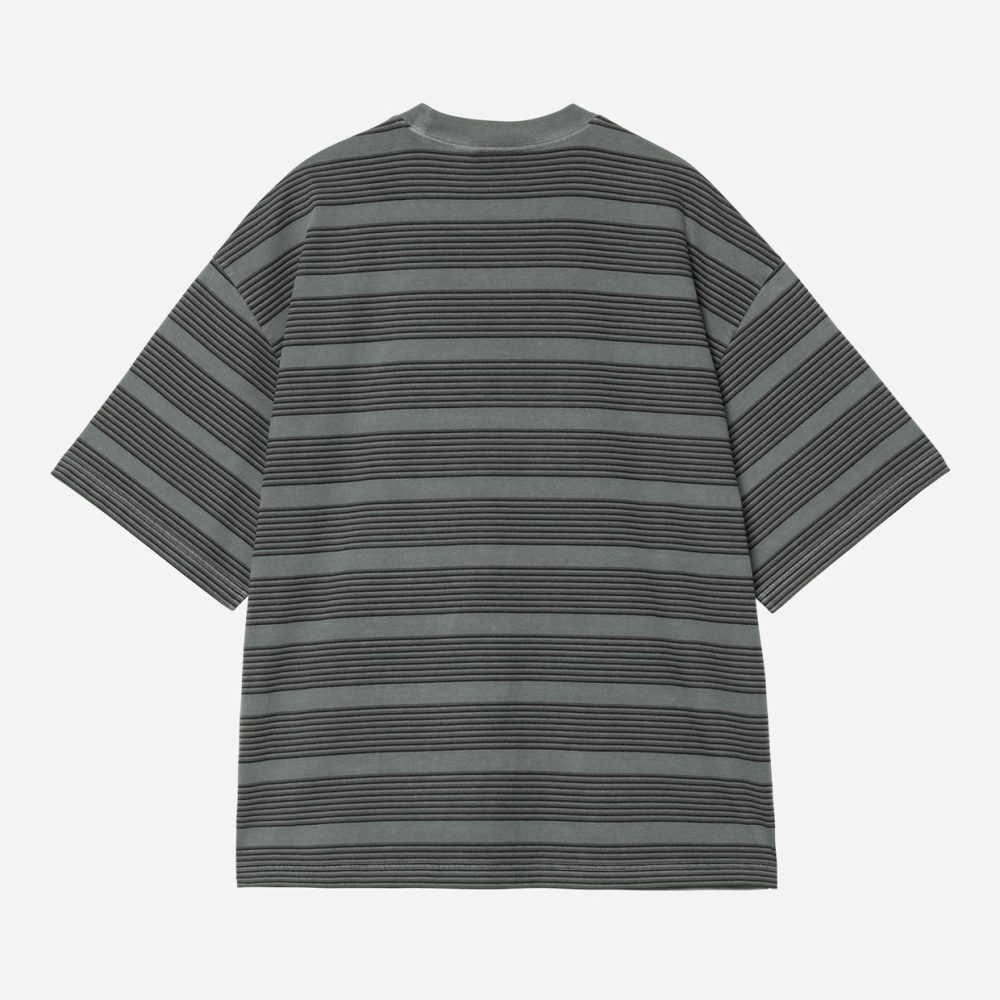 Carhartt WIP Hanson Tee - Hanson Stripe/Kale Green/Garment Dyed Carhartt WIP Hanson Tee - Hanson Stripe/Kale Green/Garment Dyed