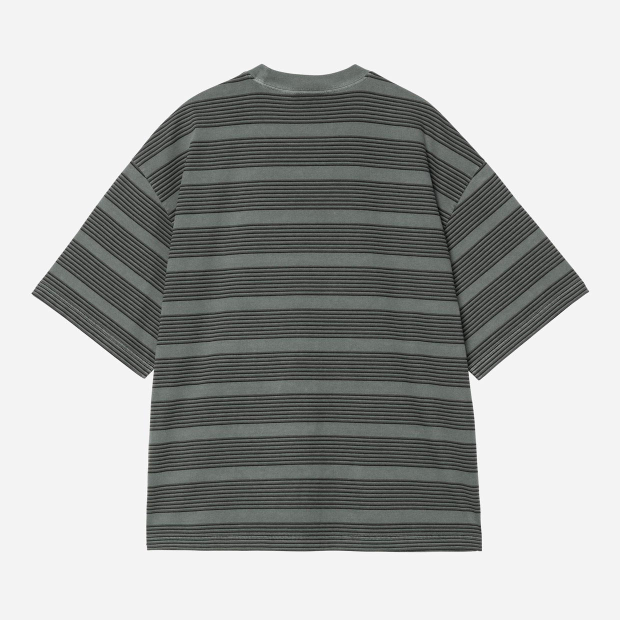 Carhartt WIP Hanson Tee - Hanson Stripe/Kale Green/Garment Dyed