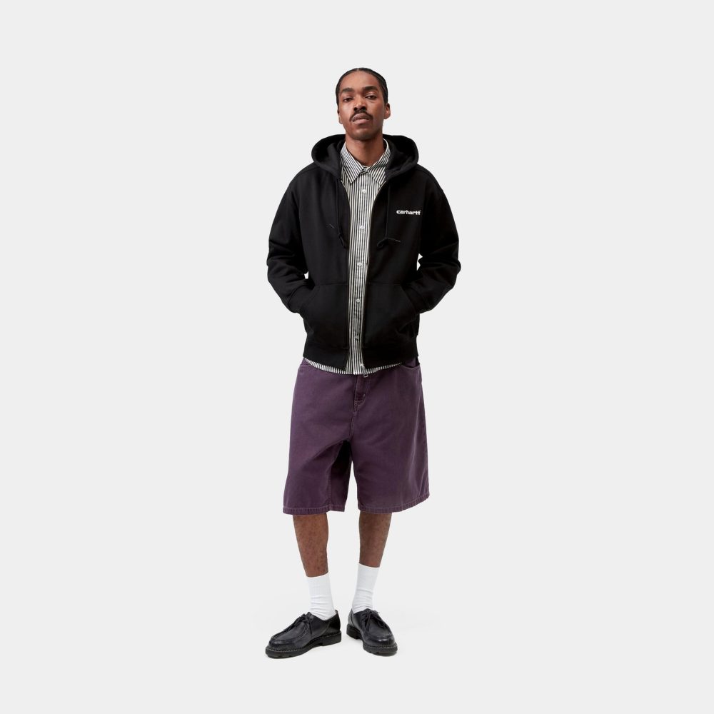 Carhartt WIP Hooded Archive Lines Zip Hood - Black