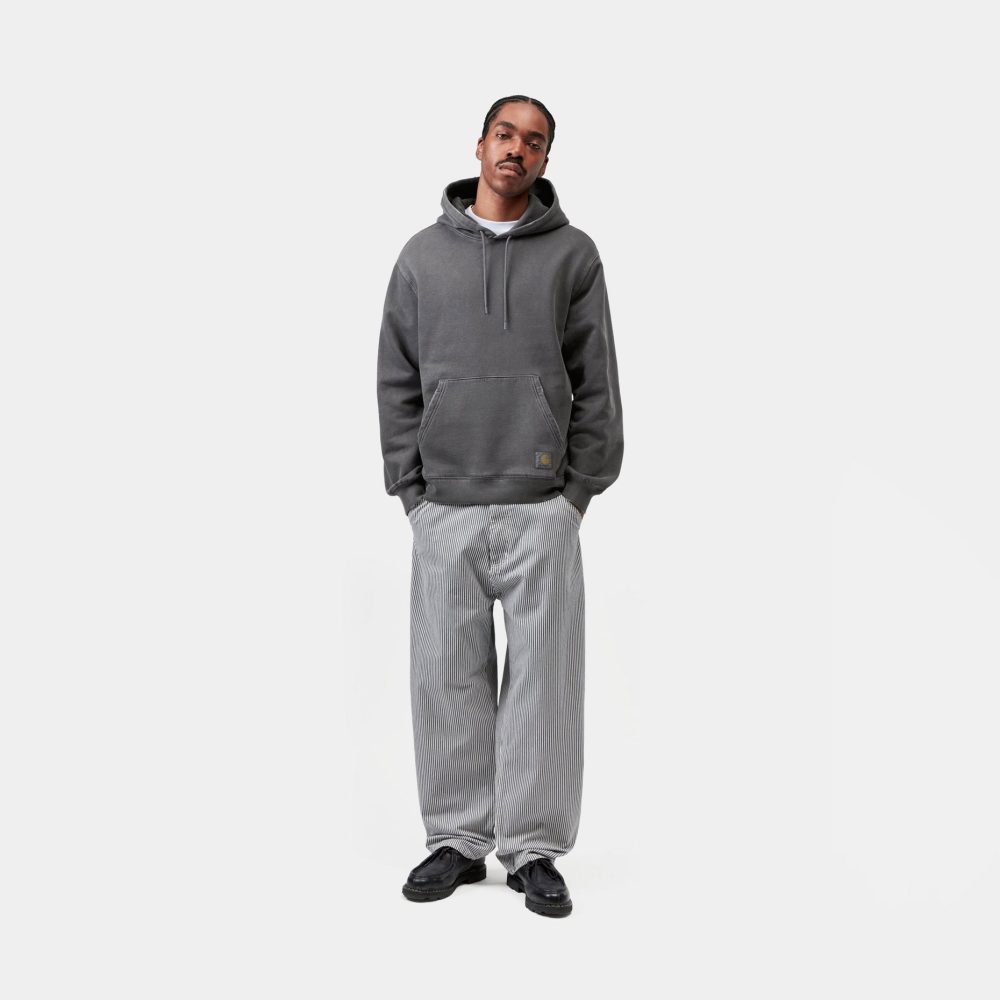 Carhartt WIP Hooded Torion Sweat - Black/Grind Wash