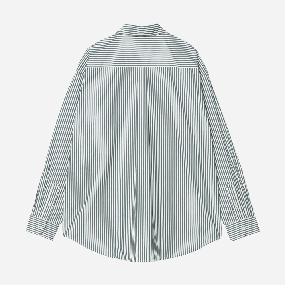 Carhartt WIP Long Sleeve Daldry Shirt - Daldry Stripe/Office Blue/Wax