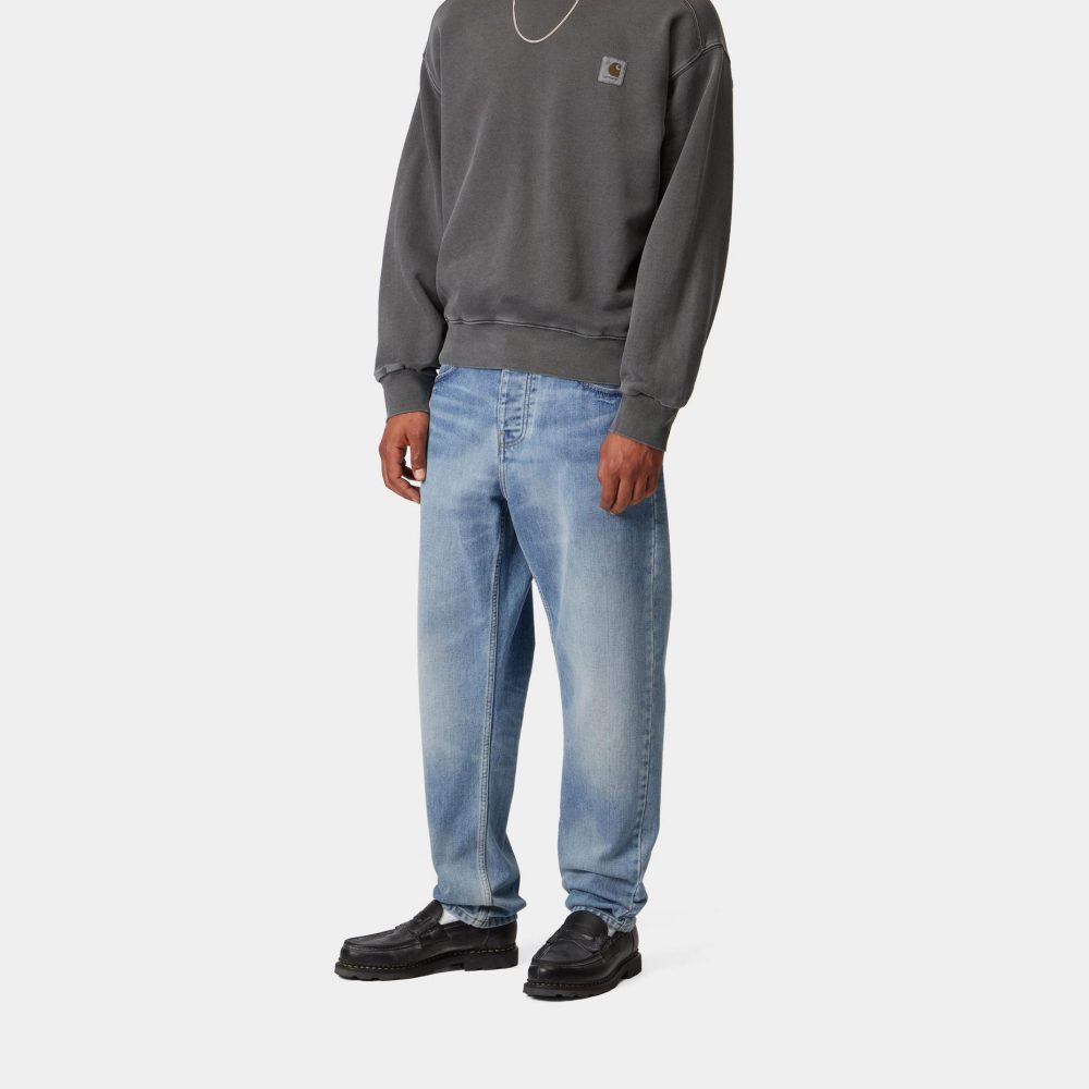 Carhartt WIP Newel Pant - Blue/Light Used Wash Carhartt WIP Newel Pant - Blue/Light Used Wash