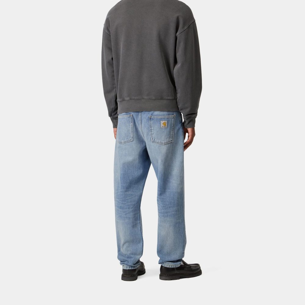 Carhartt WIP Newel Pant - Blue/Light Used Wash Carhartt WIP Newel Pant - Blue/Light Used Wash