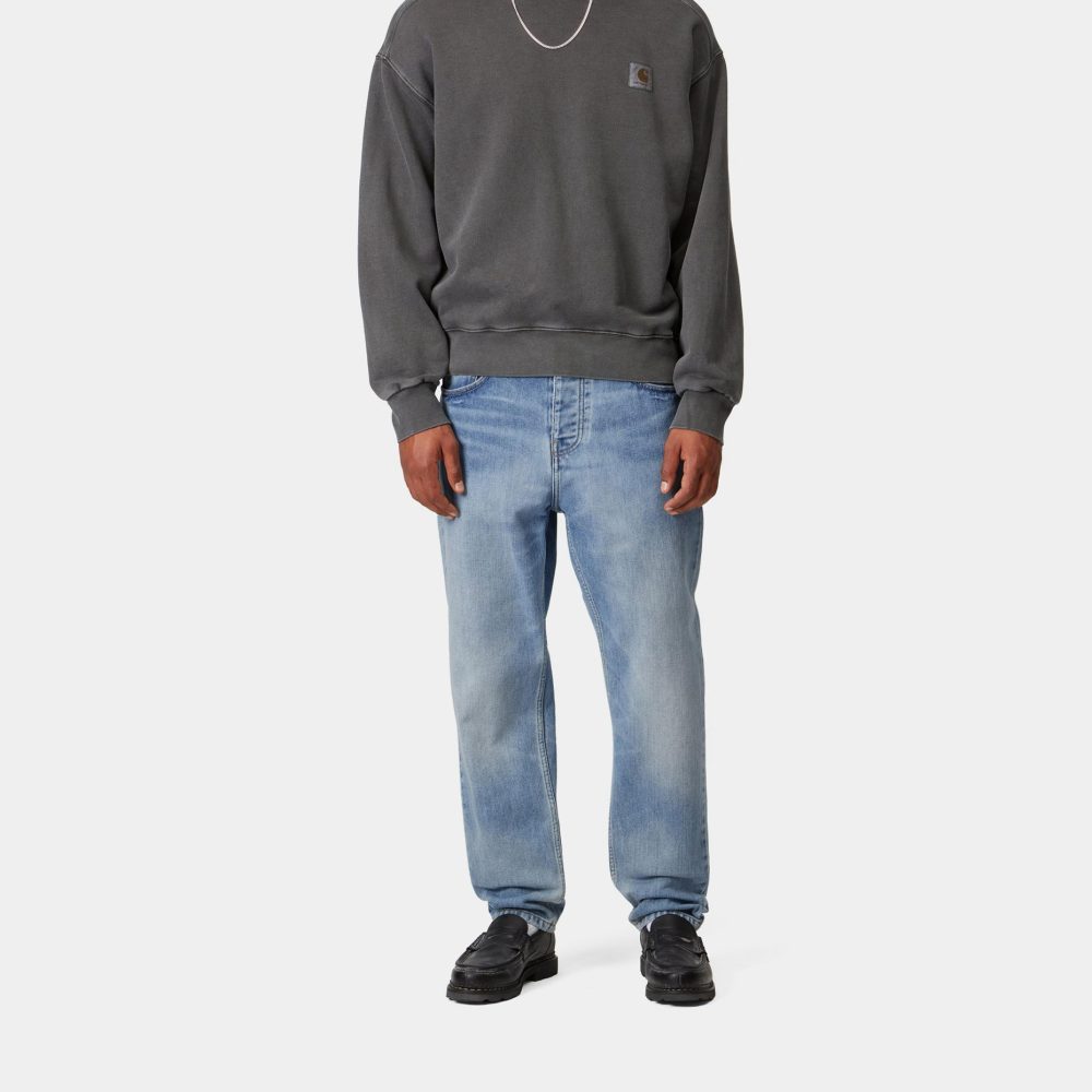 Carhartt WIP Newel Pant - Blue/Light Used Wash Carhartt WIP Newel Pant - Blue/Light Used Wash
