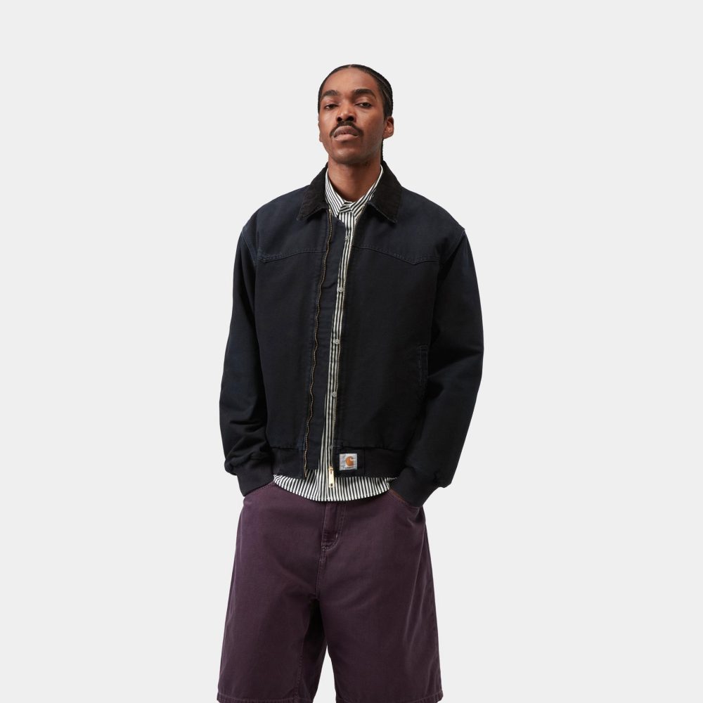 Carhartt WIP OG Santa Fe Jacket - Black/Black/Grind Wash