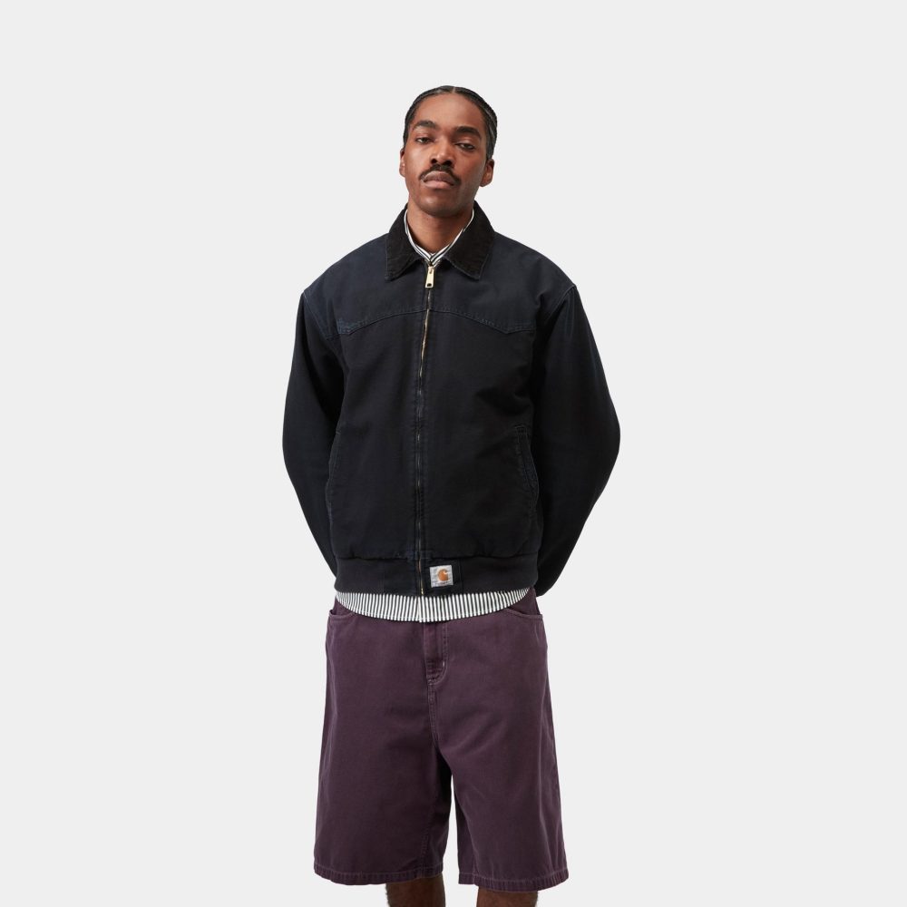 Carhartt WIP OG Santa Fe Jacket - Black/Black/Grind Wash