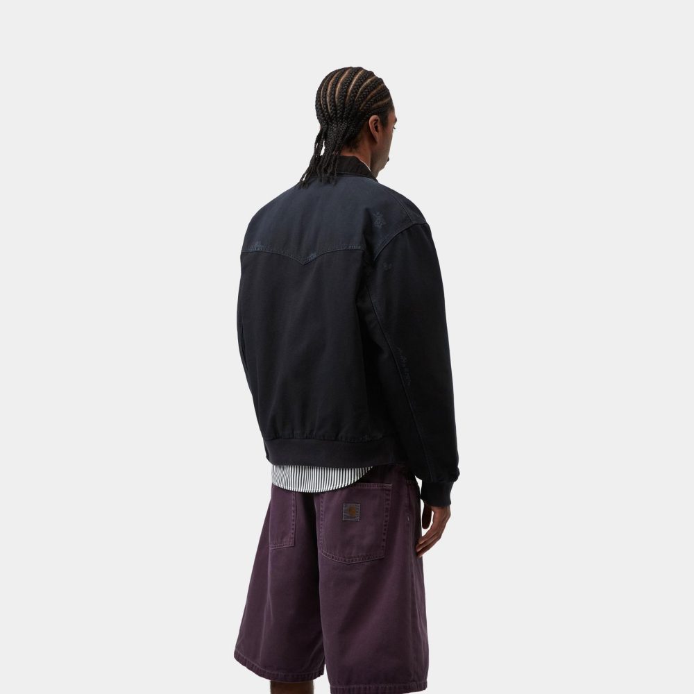 Carhartt WIP OG Santa Fe Jacket - Black/Black/Grind Wash