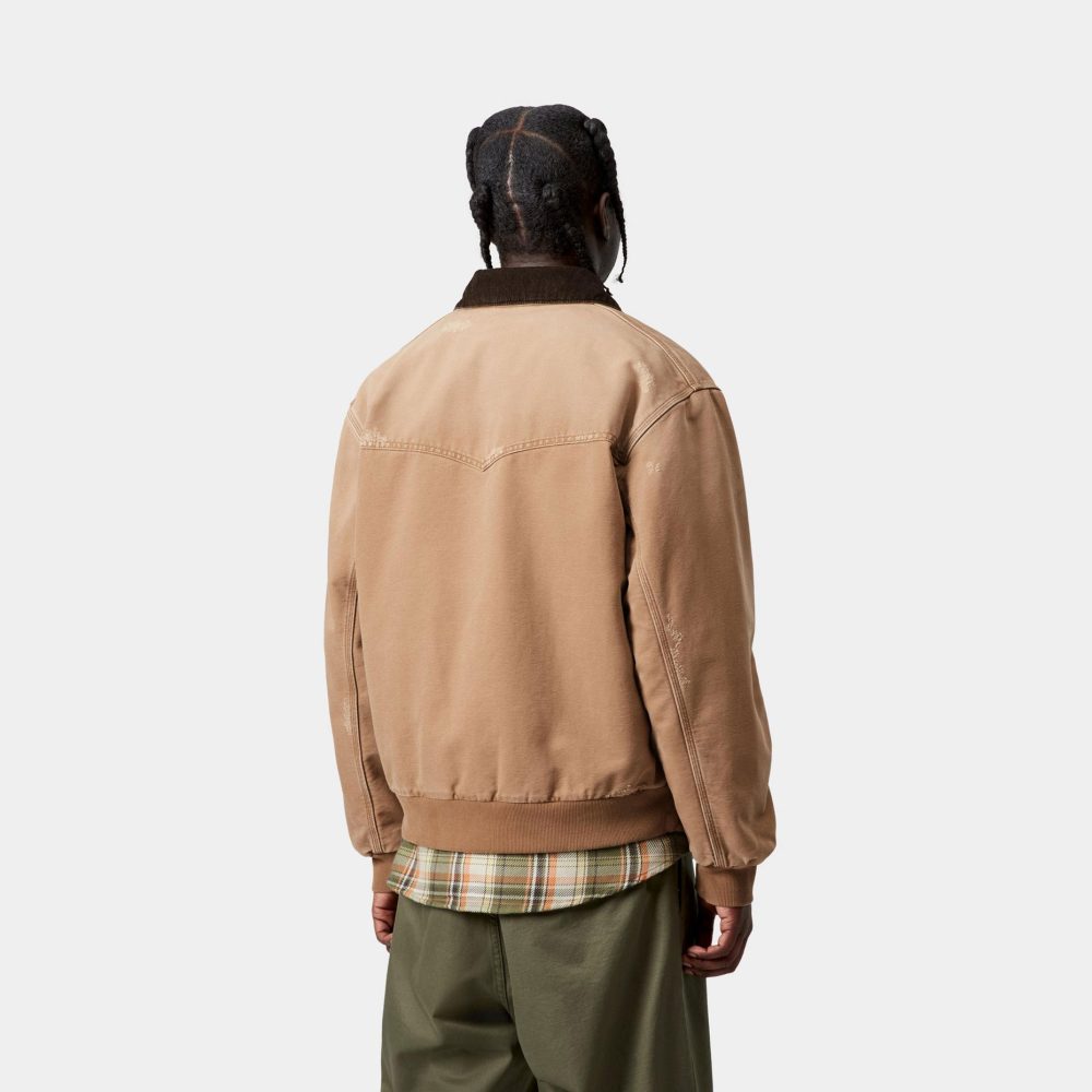 Carhartt WIP OG Santa Fe Jacket - Hamilton Brown/Tobacco/Grind Wash Carhartt WIP OG Santa Fe Jacket - Hamilton Brown/Tobacco/Grind Wash